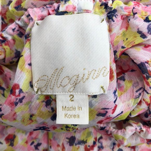 McGinn Floral Flouncy Top with Ruffle Back - Picture 4 of 8